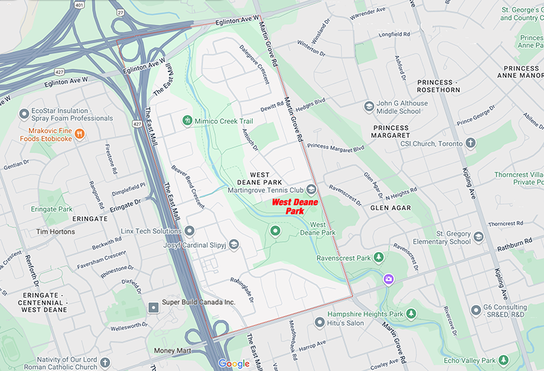 Map - West Deane Park